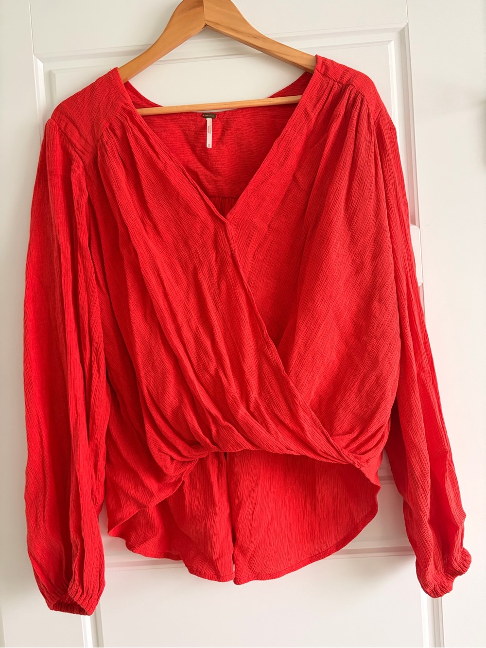 Free People - Check on It Wrap Blouse - Picture 4 of 9